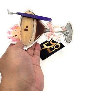 Cocktail Matcha Acrylique Magnétique Cils Carreaux Extension De Cils Pince À Épiler Logo Privé Coeur Forme Papillon Réutilisable - Product Image 4