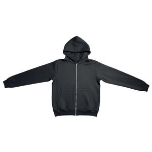 Sudadera con capucha para hombre de mezcla de algodón básico de alta calidad, sudaderas con cremallera de gran tamaño con logotipo personalizado para hombres, sudaderas con cremallera 2025 para adultos - Product Image 2