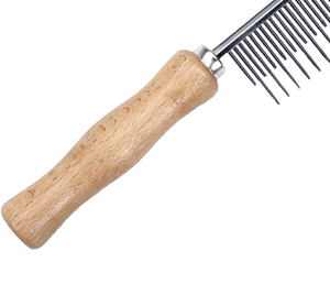 Toilettage pour animaux de compagnie peigne à puces chien perte de manche en bois dents de fer simples respectueux de l'environnement - Product Image 4