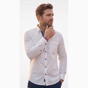 Chemise Homme Manches Longues Col Camp Imprimé Rayé Designer Édition Spéciale 250e Anniversaire de la Révolution Américaine Été Semi-Centenaire - Product Image 3
