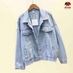 แจ็คเก็ตยีนส์ดีไซน์เฉพาะของ Ryan Pro Gear สำหรับผู้หญิง ผ้าสวมใส่สบาย ระบายอากาศได้ดี พร้อมโลโก้แบบกำหนดเอง - Product Image 6