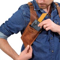 Sac à bandoulière double en cuir véritable fait main, prix bas OEM, toutes saisons, pour hommes/femmes, tendance