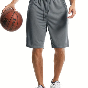 กางเกงขาสั้นออกกำลังกายเอวยางยืดสำหรับผู้ชาย ทรงหลวม เหมาะสำหรับวิ่ง ฟิตเนส จ๊อกกิ้ง เล่นบาสเก็ตบอล ชายหาด สวมใส่สบาย เป็นมิตรกับสิ่งแวดล้อม - Product Image 6