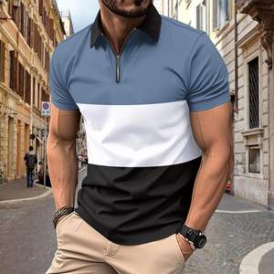 Sudadera tamaño EE. UU. logotipo personalizado algodón poliéster Fitness Polo cuello Golf camisa hombres entrenamiento Deporte Camiseta - Product Image 4