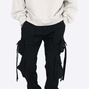 Diable Mode Biker Noir Cloué Genouillère Hommes Pantalon En Cuir Verni Pantalon - Product Image 5