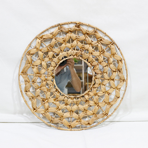 Artex Dong Thap, espejo de cuerda de algas marinas, Natural estilo bohemio, decoración de pared hecha a mano para sala de estar, dormitorio y entrada - Product Image 5