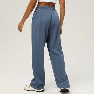 Leggings de sport de yoga pour femmes, en velours d'hiver, taille haute, cordon de serrage, jambes larges, écologiques, coupe-vent, antibactériens - Product Image 3