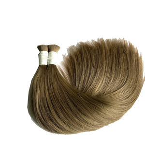 Vente en gros 100% cheveux indiens bruts, en vrac, fournisseurs de cheveux non traités, paquets vierges en vrac, Extension de cheveux humains doublement tirés - Product Image 1