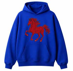 เสื้อฮู้ดดี้โอเวอร์ไซส์แบบหนาพิเศษพร้อมโลโก้ม้าวิ่งปักลาย ผ้าฝ้ายฟลีซพรีเมียม สตรีทแวร์สำหรับทุกเพศ รับผลิตแบบ OEM ODM - Product Image 5