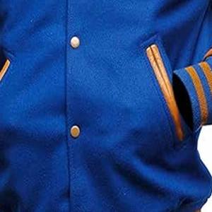 Varsity Jacket with Leather Sleeves Printed Embroidered Letters Size Wholesale Cropped Varsity Jackets - Product Image 3