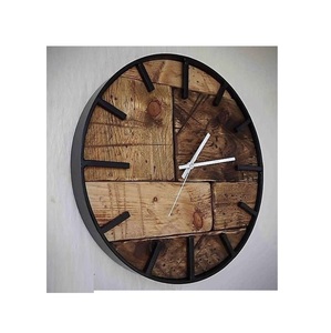 Best Selling Large Modern Classic Quartz <b>Wall</b> <b>Clock</b> Iron & Wood Timepiece for Home & Workspaces Available in Bulk Quantity - Product Image 1