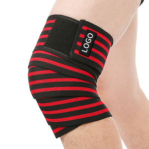 GAF-rodilleras ajustables para levantamiento de pesas, soporte para rodilla, Unisex, OEM, entrenamiento de gimnasio personalizado, envoltura elástica ajustable - Product Image 2