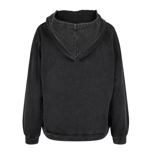 Sweat à capuche respirant lavé à l'acide pour femme respirant 100% coton Streetwear bas prix Vintage surdimensionné sweat à capuche lavé à l'acide - Product Image 5