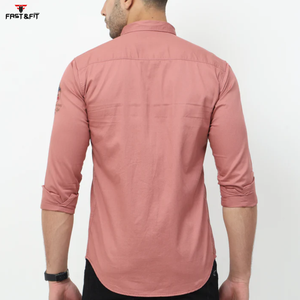 Chemises cargo légères avec logo personnalisé de haute qualité Chemises à manches longues à séchage rapide pour hommes, vêtements décontractés d'extérieur - Product Image 4