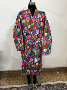 Manteau long matelassé imprimé multicolore pour femme, veste d'hiver enveloppante, fabricant - Product Image 6