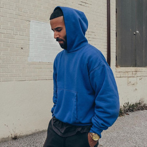 Otoño e invierno nuevo 400g suéter con capucha sólido de felpa de peso pesado sudaderas con capucha y sudaderas para hombres - Product Image 2