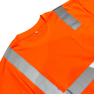 En gros Entièrement Personnalisé Réfléchissant Sécurité Trafic T-shirt Travaux De Construction À Manches Longues Polyester Réfléchissant Sécurité t-shirt - Product Image 2