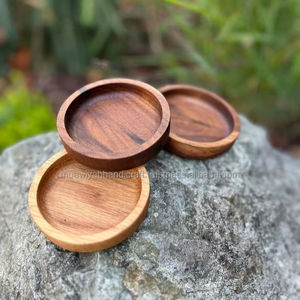 Assiette en bois de forme ronde au design luxueux pour la maison, les restaurants, les hôtels, les mariages, les fêtes, avec taille et design personnalisés - Product Image 5