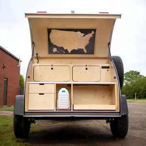 El precio más bajo Offroad Teardrop Camping Trailer Mini Caravan Compre ahora Entrega rápida En stock para la venta a precios al por mayor - Product Image 4