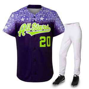 Uniforme de baseball respirant meilleure vente en gros uniforme de baseball de haute qualité uniforme de baseball par sublimation - Product Image 4