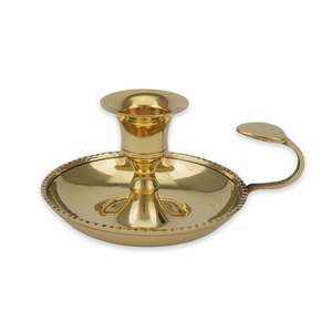 Ensemble de 2 porte-bougies modernes en laiton de qualité artisanale pour la décoration de la maison - Product Image 2