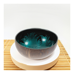 Cuencos de Coco Decorativos de Lacado Artesanal, Arte Popular Vietnamita Ecológico, Hechos a Mano, Tradicionales-TL2019 VietnamCrafts - Product Image 1