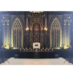 Décor de scène de centre des congrès canadien chic Scène moderne luxueuse pour les mariages canadiens Ensemble de scène de réception de mariage arabe - Product Image 1