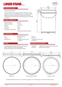 Mejor Calidad 27 litros de diámetro. Bidones cónicos de hojalata de 292 x 445 mm con tapa de orejeta o tapa con cierre de anillo, aptos para productos a base de solventes. - Product Image 2