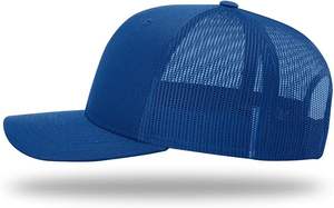 Casquette de camionneur 5 panneaux de qualité supérieure en gros, broderie et impression de logo personnalisés, style sportif professionnel avec casquettes de camionneur en maille unie - Product Image 5