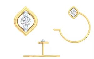 Elegant <b>Nose</b> Artistry Wholesale 18K Fine <b>Nose</b> Pin for Women Elegant Minimalist Jewelry in Gold and <b>Diamond</b> for Everyday Grace - Product Image 3