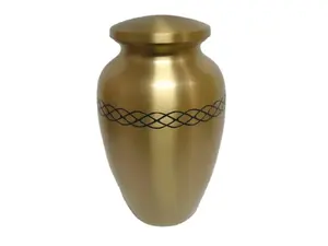 Classique Bronze Trois Bande Funéraire Adulte Crémation Urnes pour Cendres Humaines En Vrac En Gros Remise En Laiton Métal Style Américain - Product Image 5