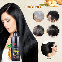 Proveedor de China, tinte para el cabello negro a base de hierbas, 5 en 1, extracto de Ginseng, champú para el Color del cabello, gran oferta, tinte para el cabello, producto permanente, sin piel pegajosa