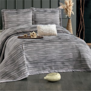 Guzide ALINA 100% Chenille 4-Piece King Size <b>Bedspread</b> <b>Set</b> Woven Solid Minimalist Machine Washable Pattern From Turkey - Product Image 1