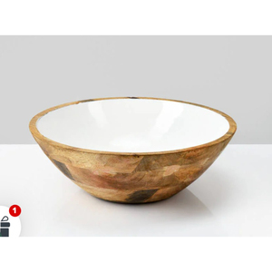 Tazón de Madera de Mango de Primera Calidad, Tazón Redondo Hecho a Mano con Acabado de Grado Alimenticio para Servir Fideos, Sopas y Aperitivos - Product Image 4