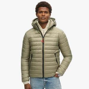 Chaqueta acolchada deportiva con capucha para hombre, chaqueta acolchada con capucha y logotipo personalizado para hombre, venta al por mayor, chaqueta deportiva con capucha, ropa de abrigo informal cálida - Product Image 5