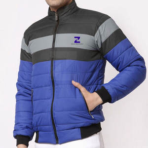 Chaqueta acolchada para hombre con diseño de logotipo personalizado, chaqueta de invierno informal transpirable ecológica e impermeable con logotipo frontal - Product Image 4