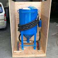 Petit casque de protection d'armoire de sablage en métal d'occasion pour l'atelier de bijouterie Nettoyage de pompe de polissage de surface abrasive en métal