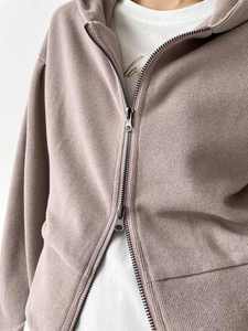 Women's Plus Size Eco-Friendly 100% Cotton Fleece Lightweight <b>Tracksuit</b> Set Solid Pattern Winter Activewear Sweatsuit Hooded - Product Image 2