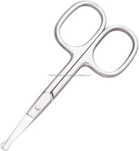 Tijeras de Manicura de Acero Inoxidable con Punta Redonda de Precisión, Tijeras Profesionales para Recortar Cutículas, Cejas y Vello de la Nariz, Venta al por Mayor - Product Image 3