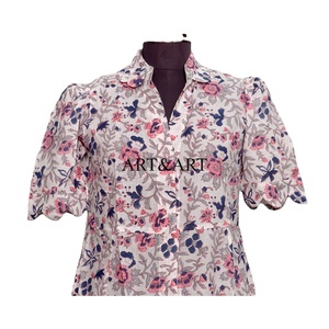 Vestido de verano informal para mujer, de algodón, con estampado artesanal, estilo bohemio, cómodo, moderno, ligero, suave, corte en A. - Product Image 1