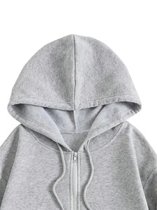 Sudadera básica de lana sólida transpirable para mujer, sudadera de manga larga con bolsillo de canguro y hombros caídos, sudadera holgada para otoño - Product Image 3