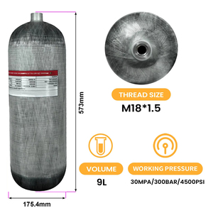 ถังคาร์บอนไฟเบอร์คอมโพสิต 9 ลิตร สำหรับดำน้ำ 300 บาร์ ถังลม PCP SCBA - Product Image 4
