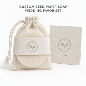 Jabón <span class=keywords><strong>de</strong></span> <span class=keywords><strong>Papel</strong></span> Sembrable con Logotipo Personalizado, Impresión Personalizada, Set <span class=keywords><strong>de</strong></span> Recuerdos <span class=keywords><strong>de</strong></span> Boda con Jabón Pequeño y Bolsa <span class=keywords><strong>de</strong></span> Malla, Compra al por Mayor - Product Image 1