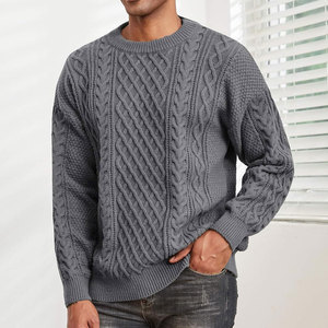 Pulls en gros pour hommes – Chandails tricotés décontractés à manches longues, style vintage, avec logo personnalisé pour l'hiver - Product Image 3