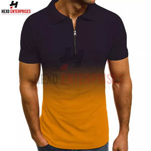 Hot Sale Men's 100% Cotton Half-<b>Zip</b> T-<b>Shirt</b> Custom Logo Best Selling Solid Pattern OEM Service Wholesale Price - Product Image 3