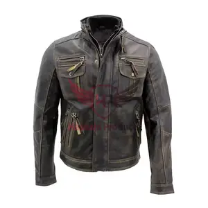 Premium Brown Leather Jacket for Men Wholesale Export from Pakistan Leather jacket for men Brown leather jacket