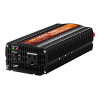 Convertisseur de courant pour voiture HOULI 110V 24V 2000W, Micro-onduleur solaire 2000W 12V à onde sinusoïdale pure, Générateur multi-sorties 110V US 60Hz