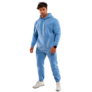 Winter Hooded Sweatsuit <b>Zip</b>-<b>Up</b> Jacket Reflective Jogger Set 100% Cotton Sweat Pant Windbreaker Tracksuits for Men - Product Image 3
