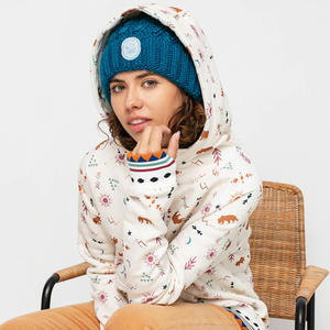 Sudaderas con capucha y sudaderas para mujer Sudadera con capucha de algodón orgánico 100% para mujer Sudaderas con capucha impresas sublimadas personalizadas - Product Image 2