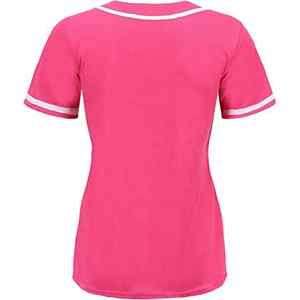 Custom Solid Plain Mujeres Hip Hop Botón Abajo Jersey de béisbol al por mayor de béisbol \ Softball Jersey Proveedor de Pakistán - Product Image 3
